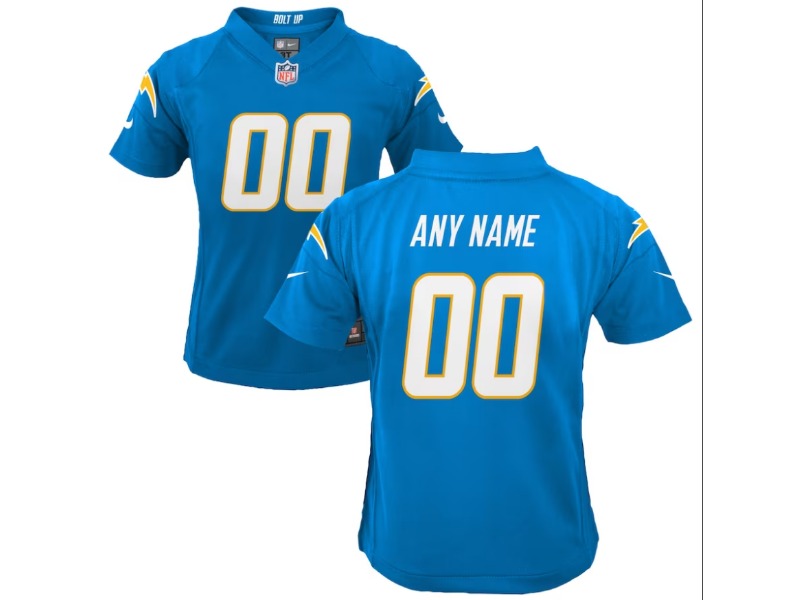 Kids Los Angeles Chargers name and number custom Football Jerseys