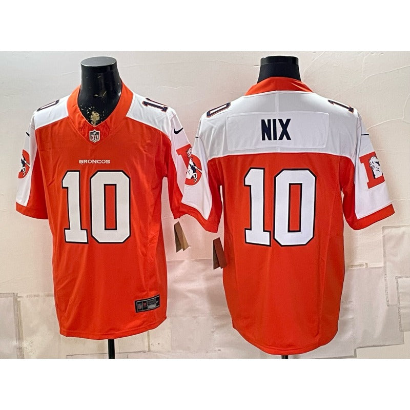 New Season Adult Denver Broncos Bo Nix NO.10 Football Jerseys thanks giving version
