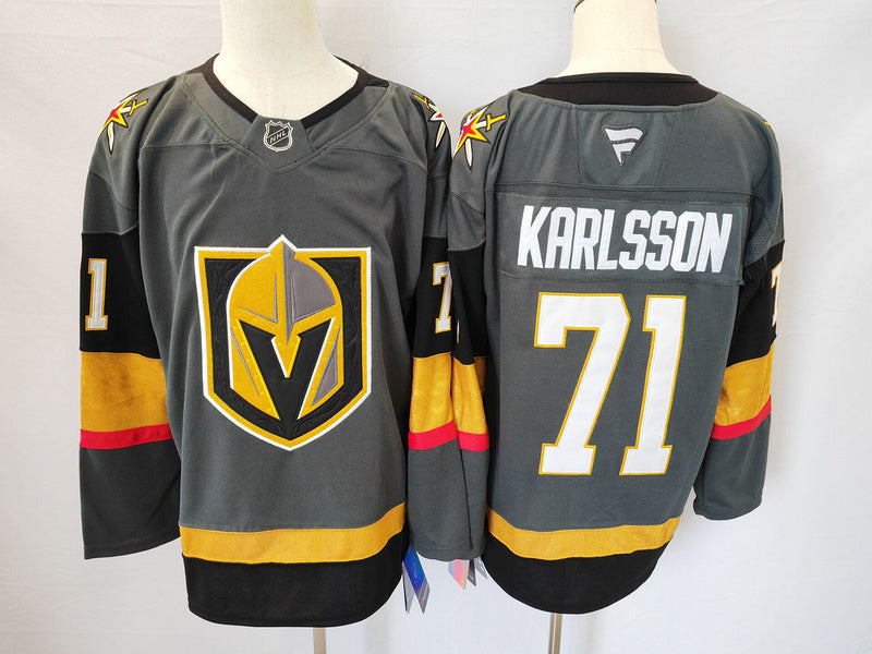 Men's Vegas Golden Knights William Karlsson #71 Fanatics Gray Player Jersey