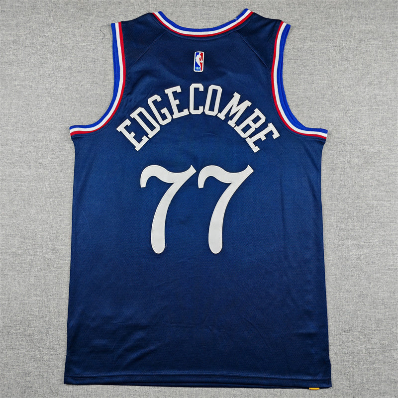 Philadelphia 76ers V.J. Edgecombe swingman basketball jerseys city version