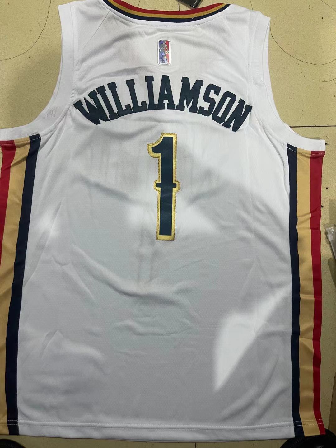 New Orleans Pelicans Zion Williamson #1 Jersey white S-2XL