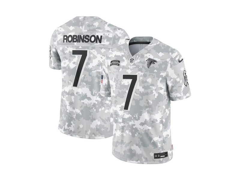 men/women/kids Atlanta Falcons Bijan Robinson No.7 2024 Salute To Service Jersey