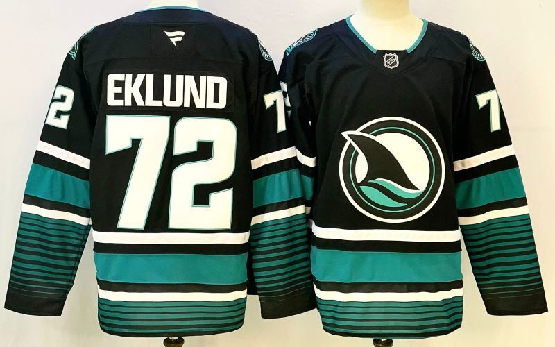 Men's San Jose Sharks William Eklund #72 Fanatics Black Player Jersey