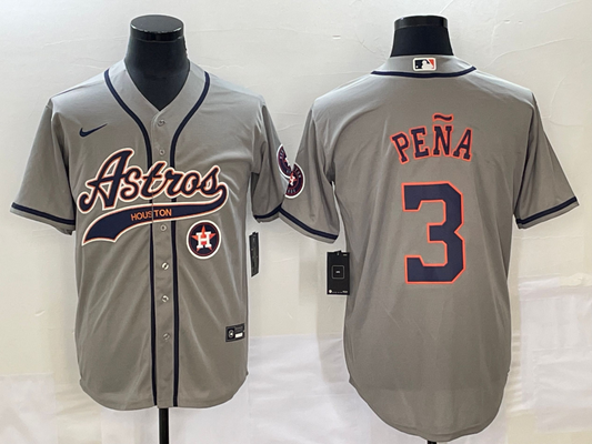 Men/Women/Youth Houston Astros Jeremy Peña #3 baseball Jerseys