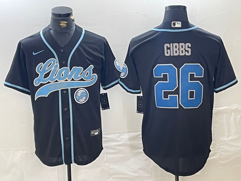 men/women/kids Detroit Lions Jahmyr Gibbs NO.26 baseball Jerseys
