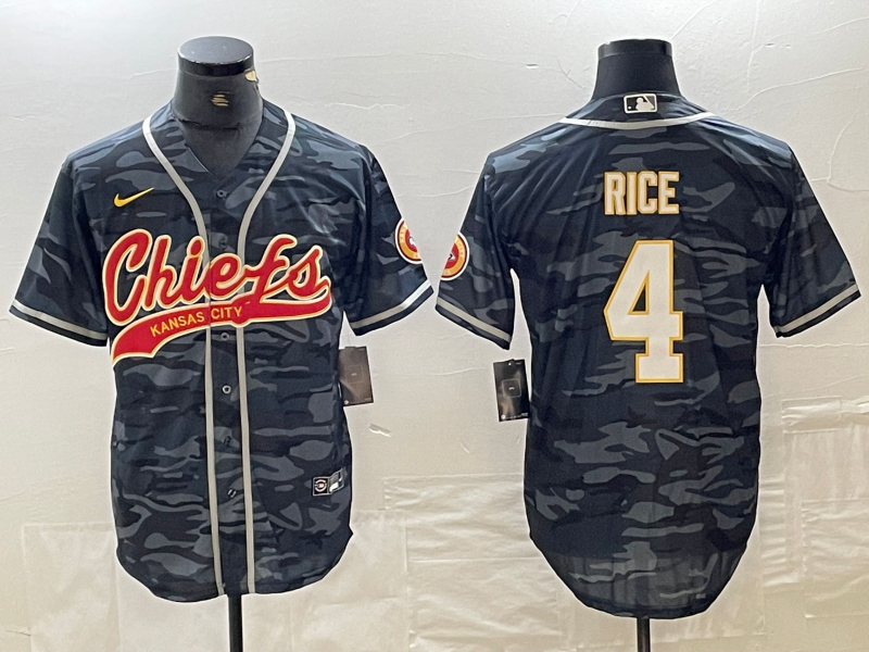 Adult Kansas City Chiefs Rashee Rice NO.4 Football Jerseys