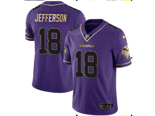 New arrival Adult Minnesota Vikings Justin Jefferson NO.18 Football Jerseys