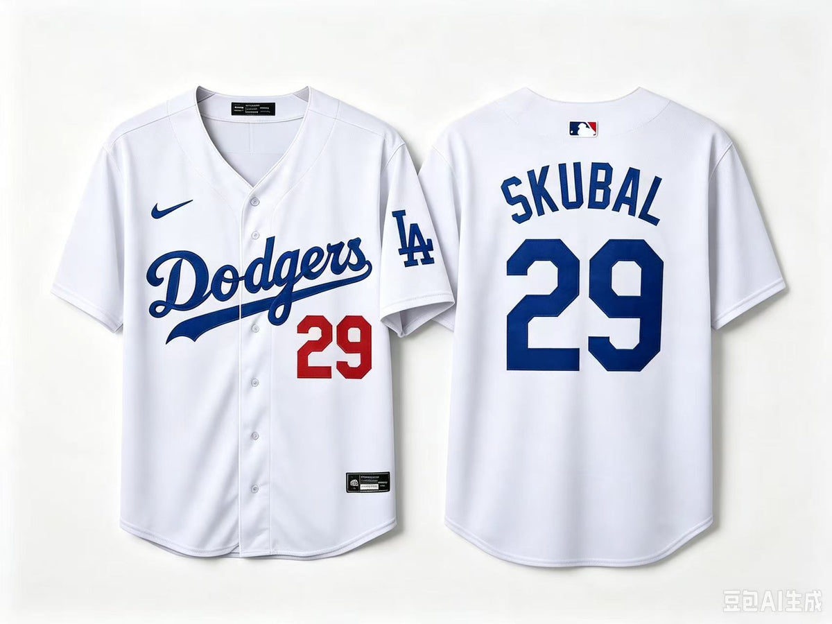 Adult Los Angeles Dodgers Tarik #29 Skubal baseball Jerseys white