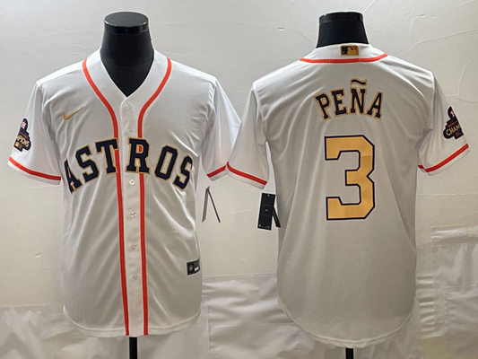 Men/Women/Youth Houston Astros Jeremy Peña #3 baseball Jerseys