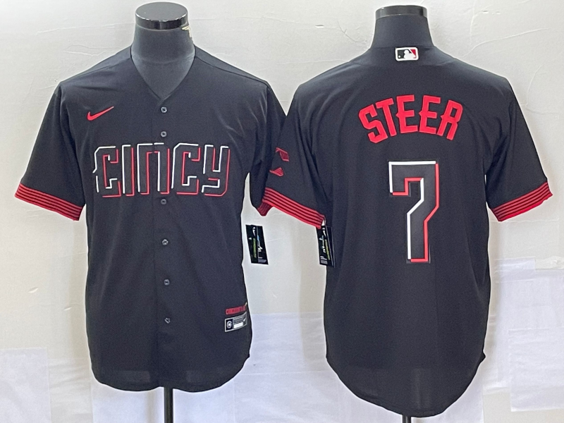 Men/Women/Youth Cincinnati Reds Spencer Steer NO.7 baseball jerseys