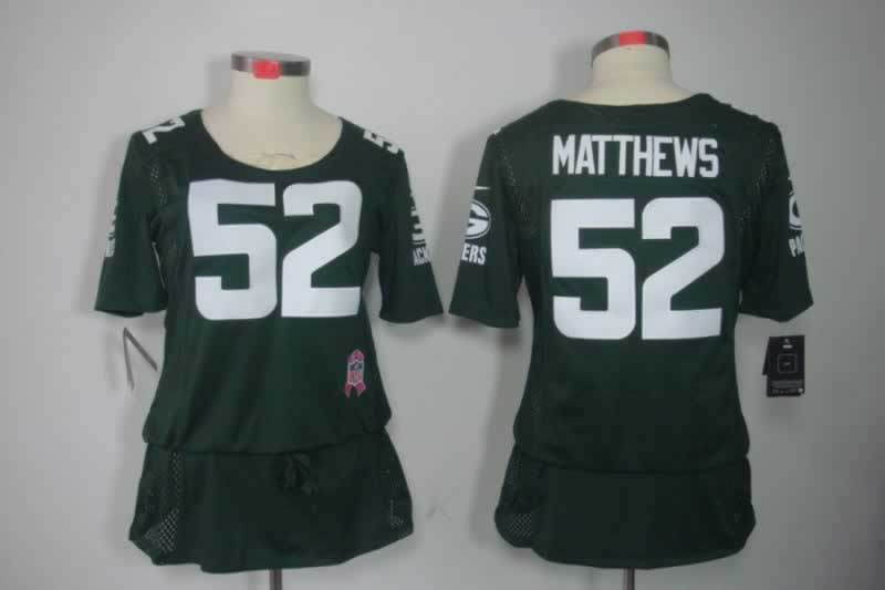 Women's Green Bay Packers Clay Matthews NO.52 Football Jerseys