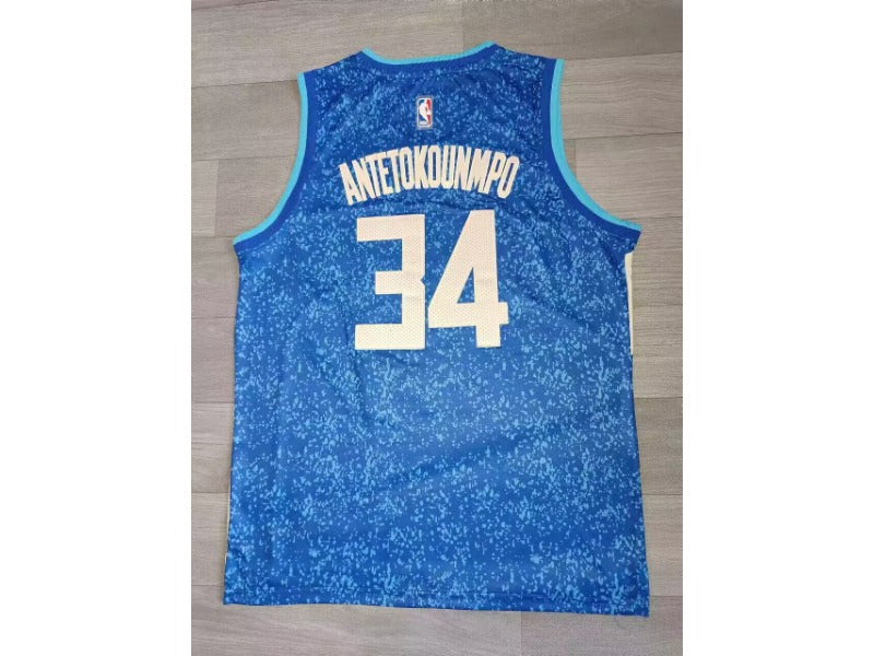 Milwaukee Bucks Giannis Antetokounmpo NO.34 Basketball Jersey city version