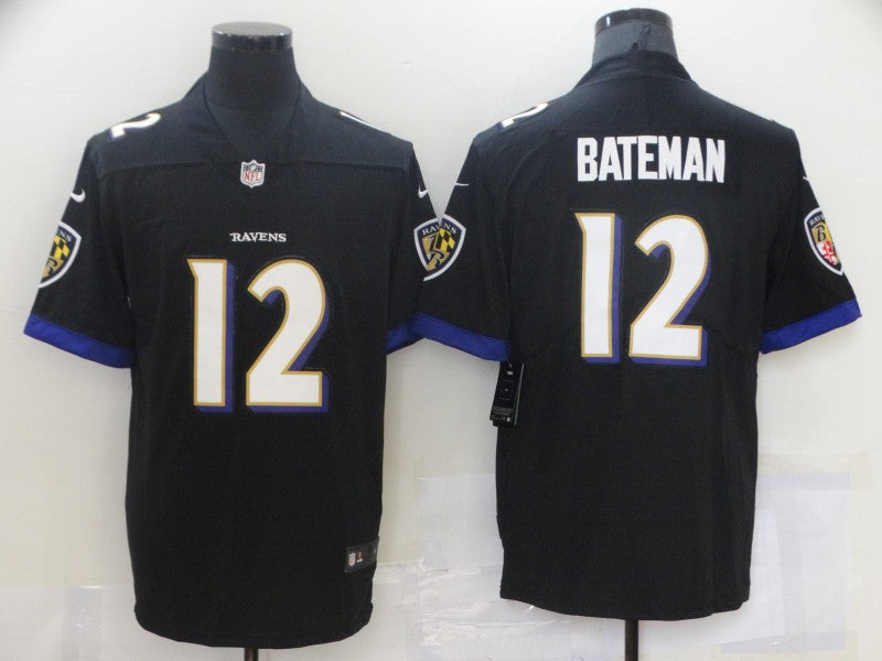 Adult Baltimore Ravens Rashod Bateman NO.12 Football Jerseys