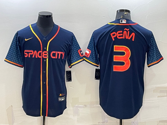 Men/Women/Youth Houston Astros Jeremy Peña #3 baseball Jerseys