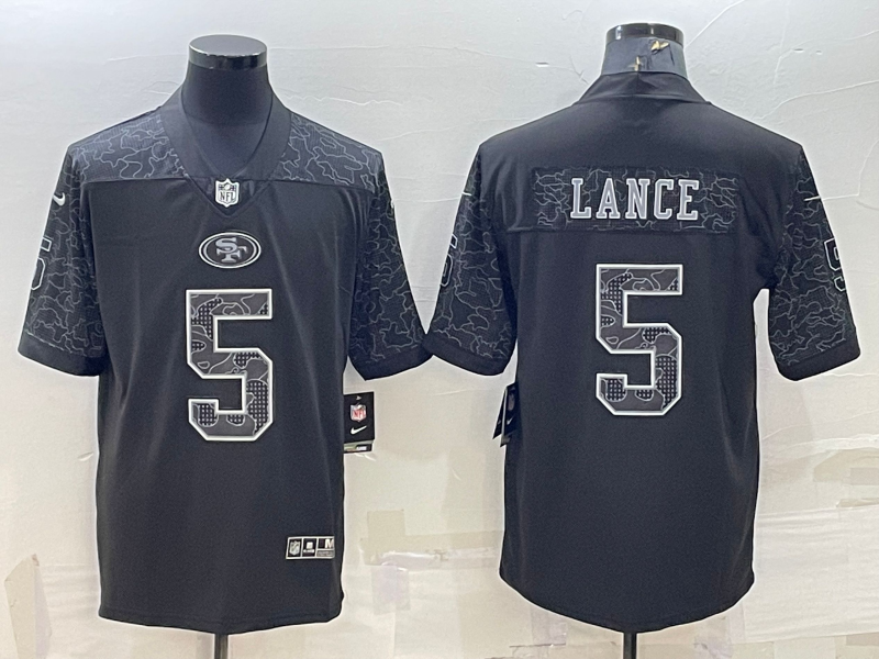 Adult San Francisco 49ers Trey Lance NO.5 Football Jerseys