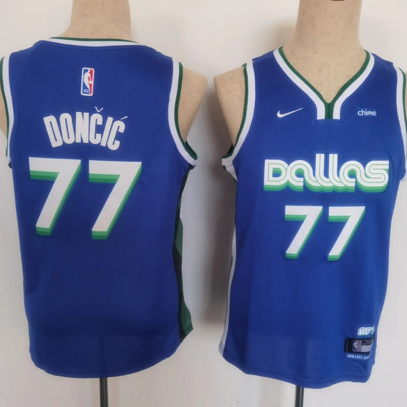 Kids Dallas Mavericks Don?i? NO.77 Basketball Jersey