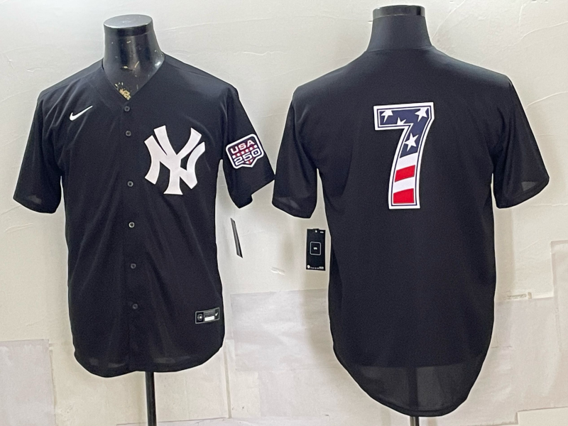 Men/Women/Youth New York Yankees Mickey Mantle USA flag NO.7 baseball Jerseys