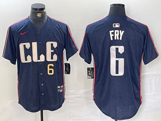 Men/Women/Youth Cleveland Indians David Fry #6 baseball Jerseys