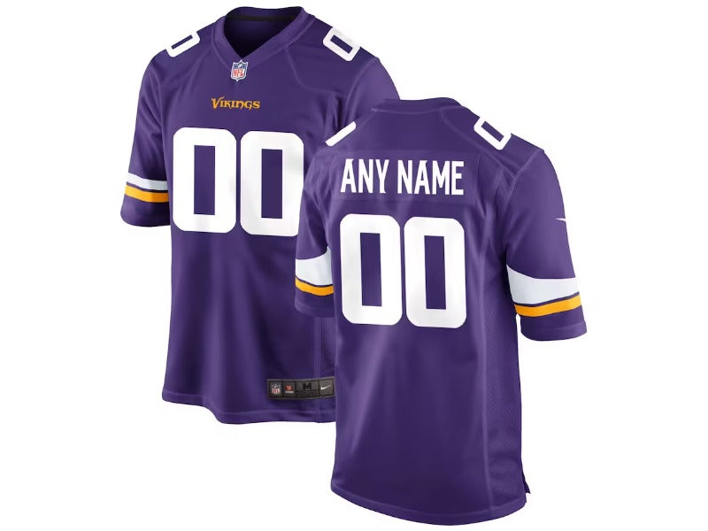 Adult Minnesota Vikings number and name custom Football Jerseys