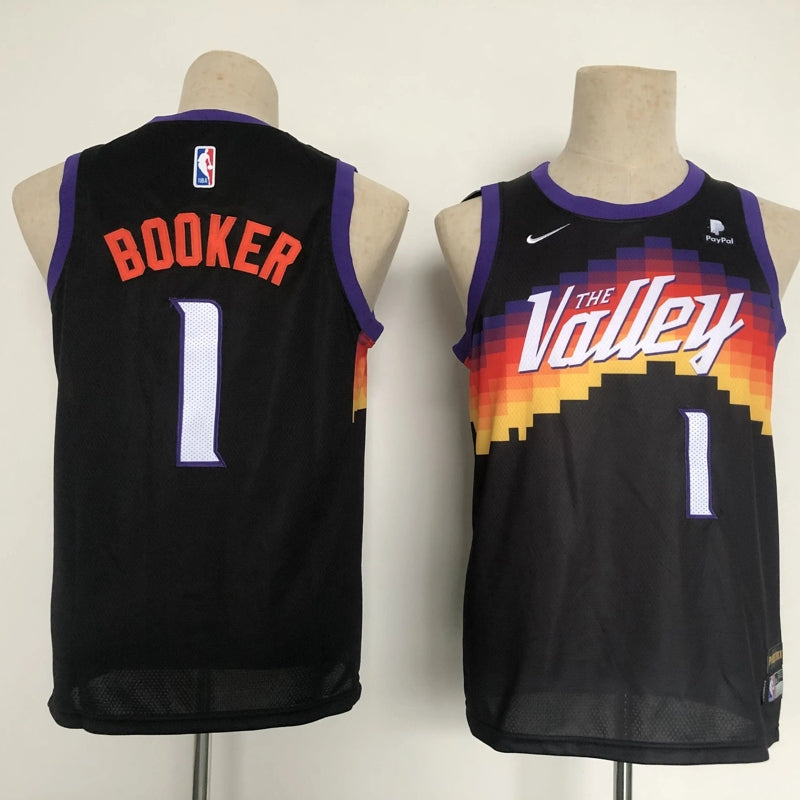 Kids Phoenix Suns Devin Booker NO.1 Basketball Jersey