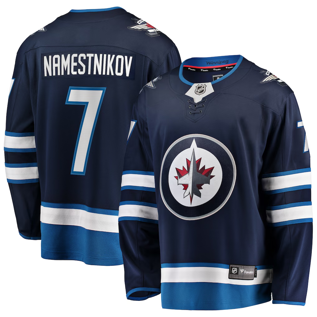 Men's Winnipeg Jets Vladislav Namestnikov #7 Fanatics Navy Home Breakaway Player Jersey