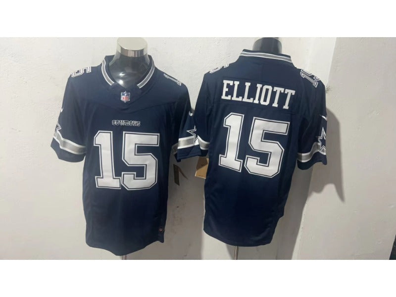 Adult Dallas Cowboys Ezekiel Elliott No.15 Football Jerseys