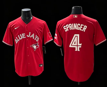 Men/Women/Youth Toronto Blue Jays George Springer #4 baseball Jerseys red