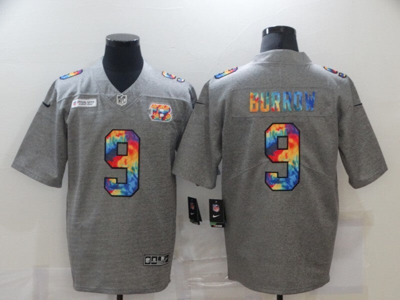 Cincinnati Bengals Joe Burrow NO.9 Salute To Service Football Jerseys