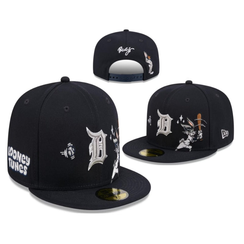 City Tiger Flat Brim Snapback Hats Unisex Adjustable Black Embroidery Street Caps