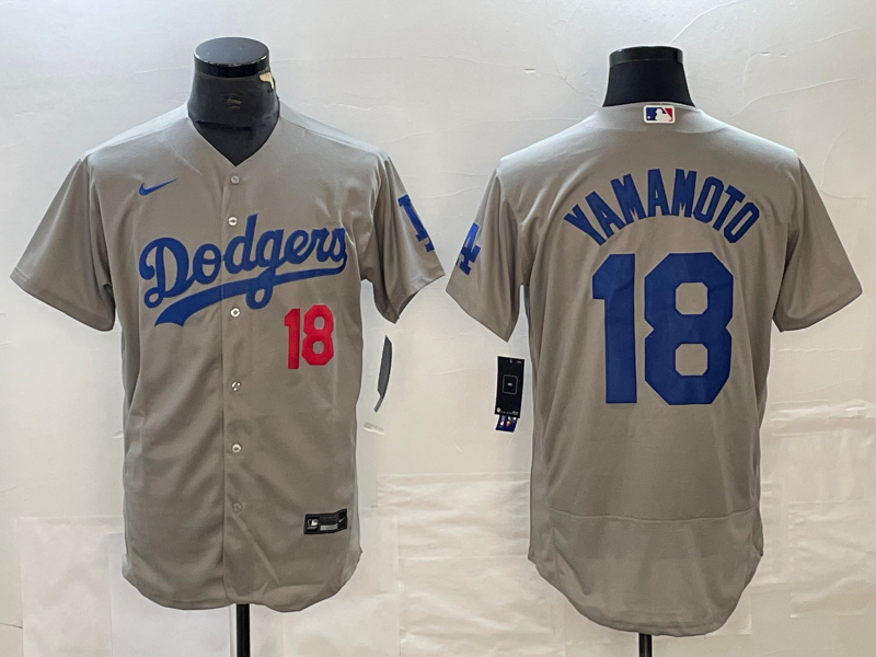 Authentic Los Angeles Dodgers Yoshinobu Yamamoto #18 Baseball Jersey | Stitched MLB Home Uniform - stitched jersey