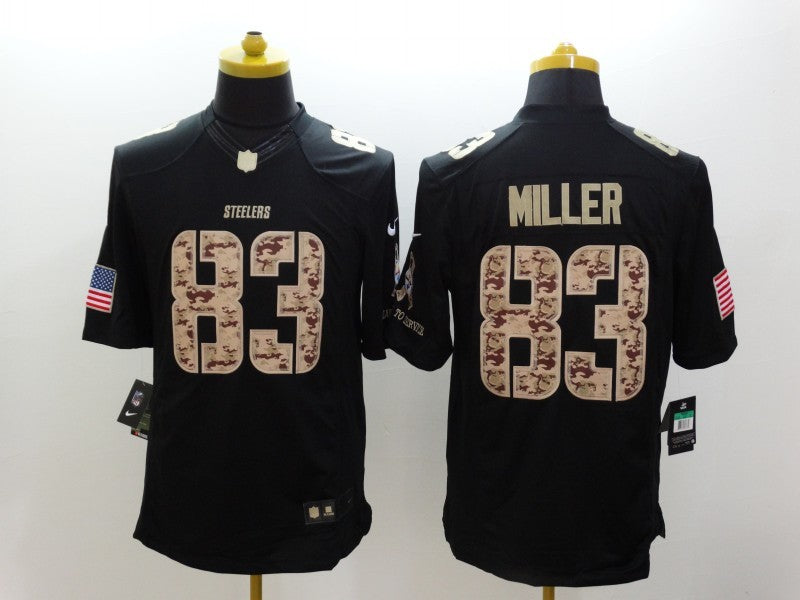 Adult Pittsburgh Steelers Earl Miller Jr. NO.83 Football Jerseys