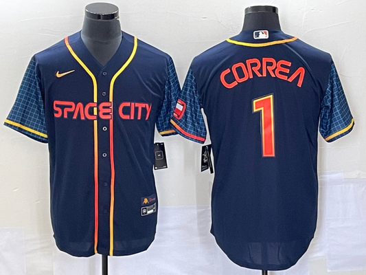 Men/Women/Youth Houston Astros Carlos Correa #1 baseball Jerseys