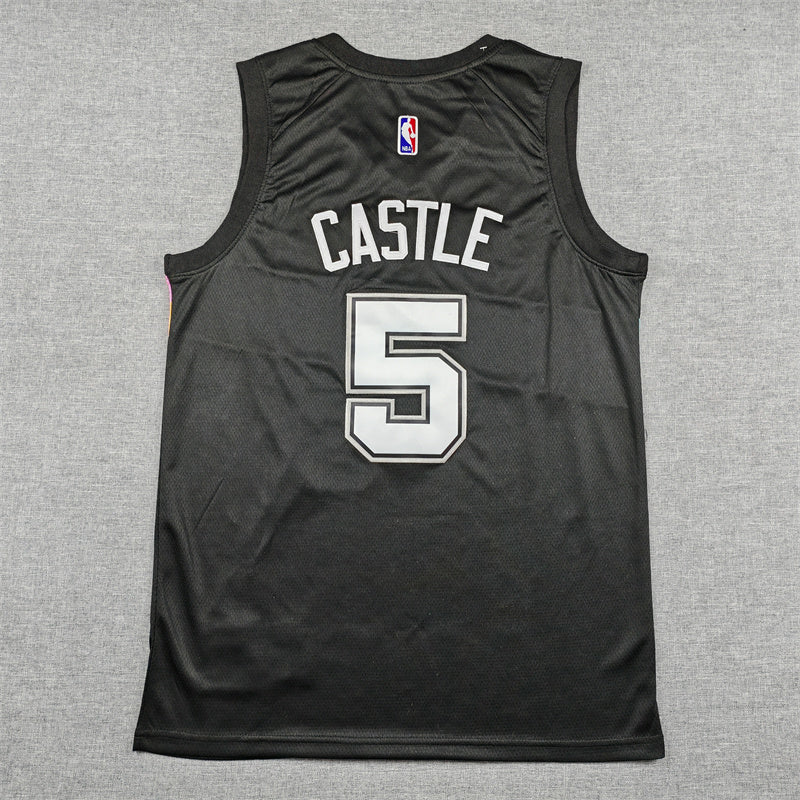 San Antonio Spurs Stephon Castle swingman basketball jerseys S-2XL new version