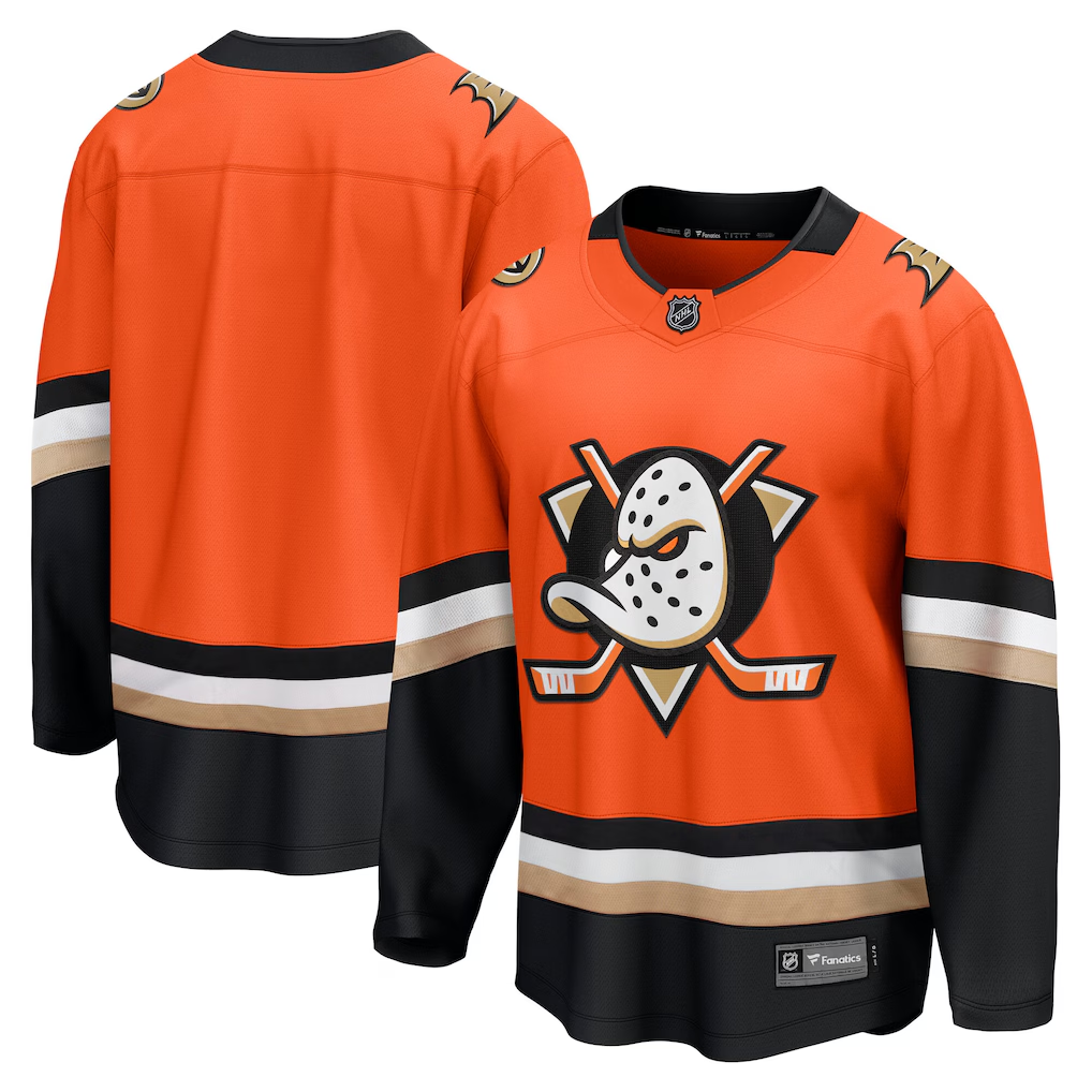 Men¡¯s Anaheim Ducks Fanatics Orange Home Breakaway Blank Jersey
