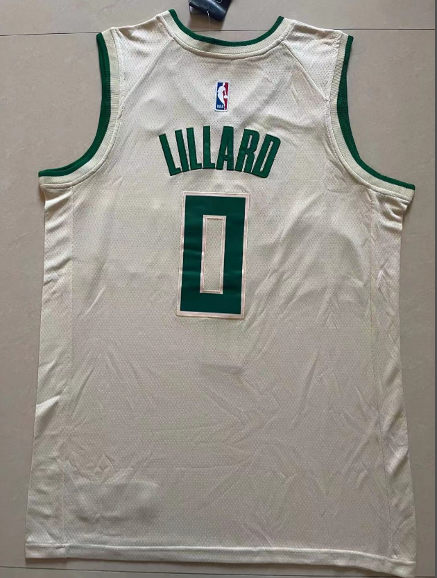 Hot sales Milwaukee Bucks Damian Lillard NO.0 Basketball Jersey city version