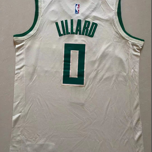 Hot sales Milwaukee Bucks Damian Lillard NO.0 Basketball Jersey city version