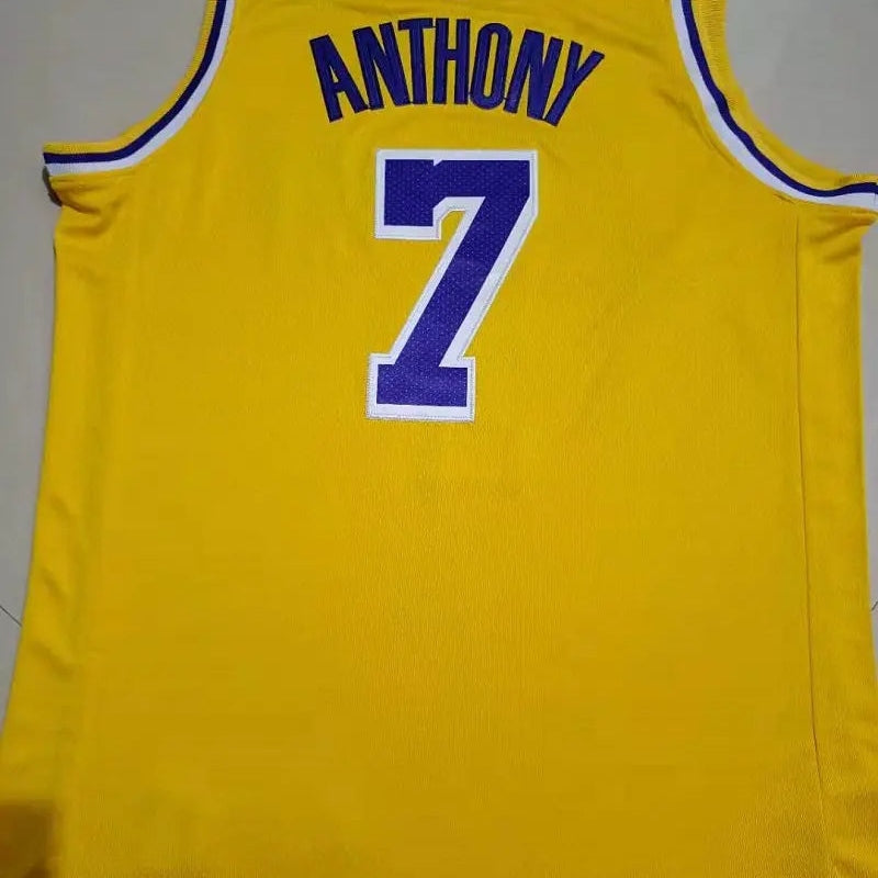 Los Angeles Lakers Anthony NO.7 Yellow Basketball Jersey