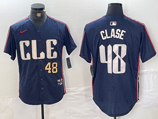 Men/Women/Youth Cleveland Indians Emmanuel Clase #48 baseball Jerseys