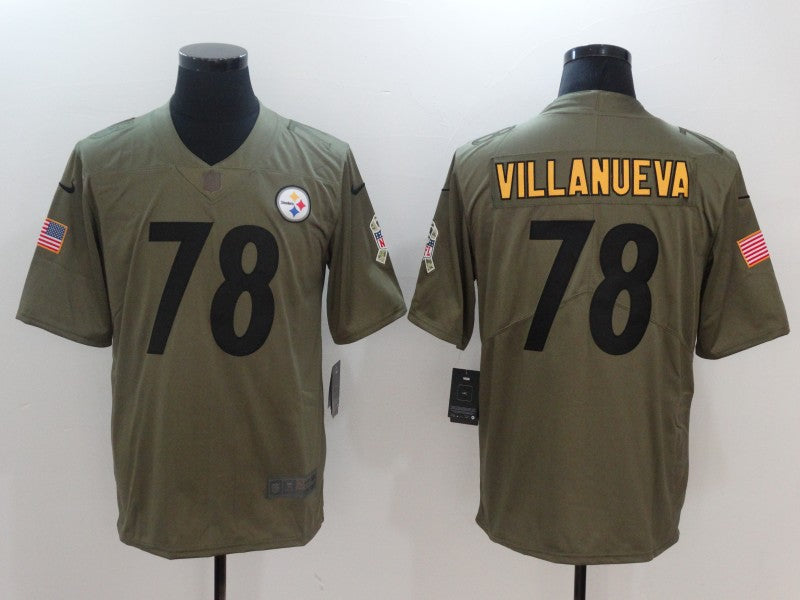 Adult Pittsburgh Steelers Alejandro Villanueva NO.78 Football Jerseys
