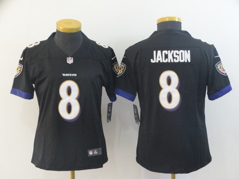 Women's Baltimore Ravens Lamar Jackson NO.8 Football Jerseys