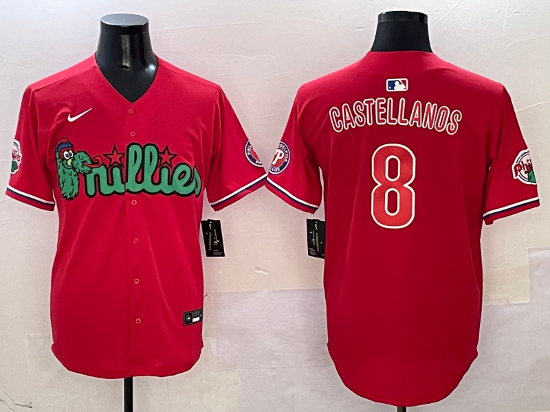 Men/Women/Youth Philadelphia Phillies Nick Castellanos #8 baseball Jerseys