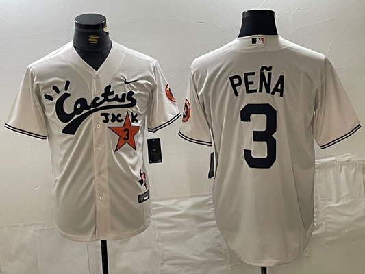 Men/Women/Youth Houston Astros Jeremy Peña #3 baseball Jerseys