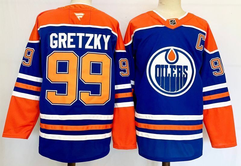 Men's Edmonton Oilers Wayne Gretzky #99 Fanatics Royal Player Jersey