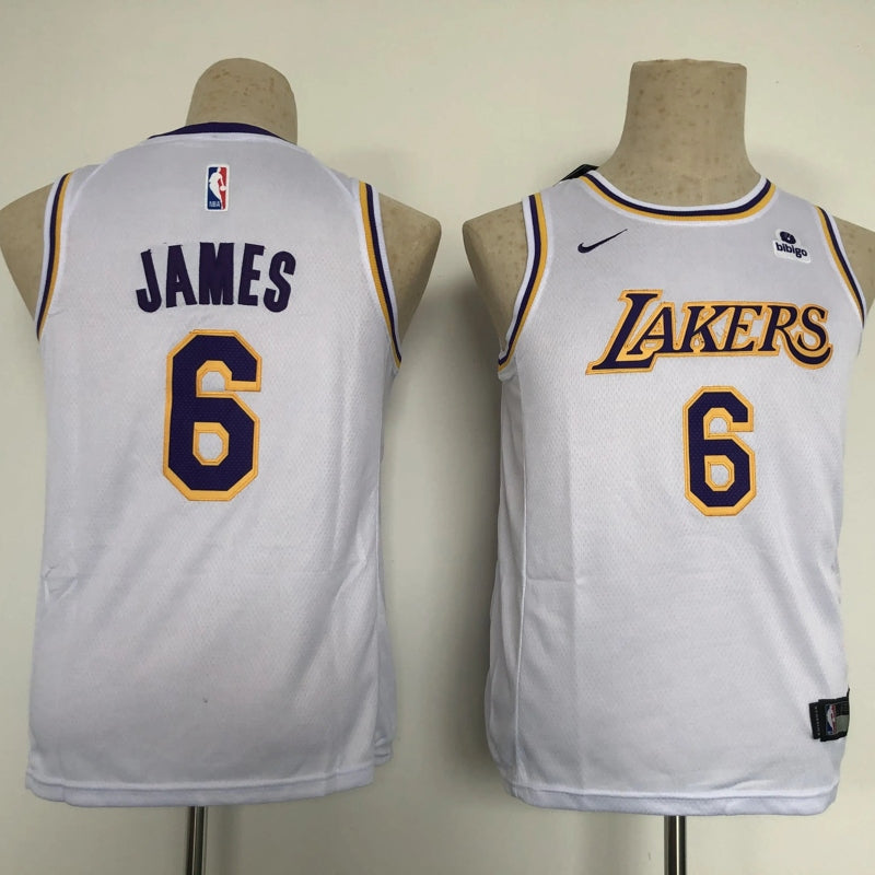 Kids Los Angeles Lakers James NO.6 Basketball Jersey