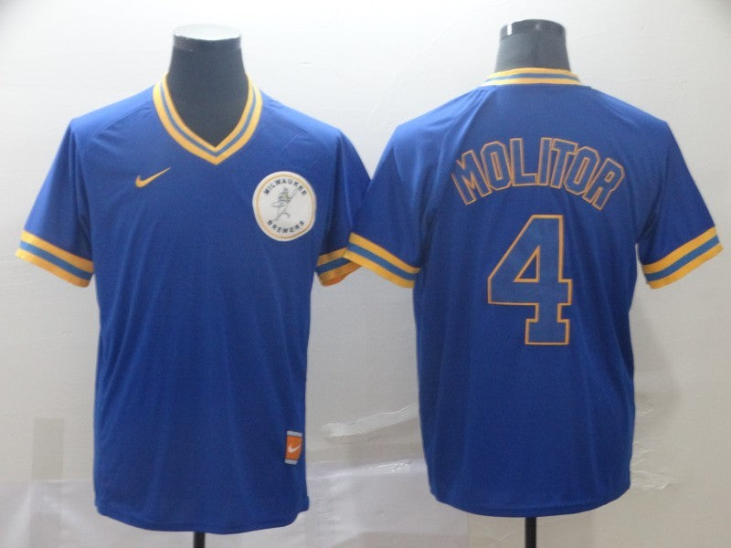 Men/Women/Youth Milwaukee Brewers Paul Molitor #4 baseball Jerseys