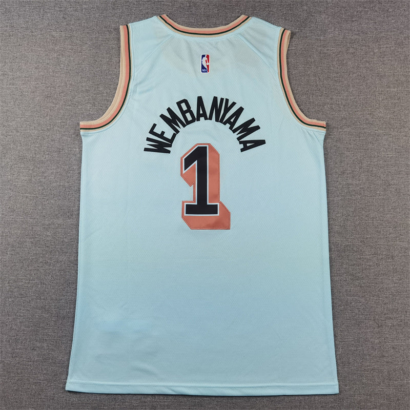 San Antonio Spurs Victor Wembanyama swingman basketball jerseys S-2XL