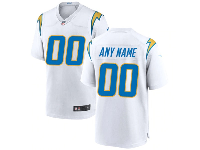 Adult Los Angeles Chargers number and name custom Football Jerseys
