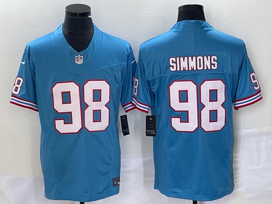 New arrival Adult Tennessee Titans Jeffery Simmons NO.98 Football Jerseys
