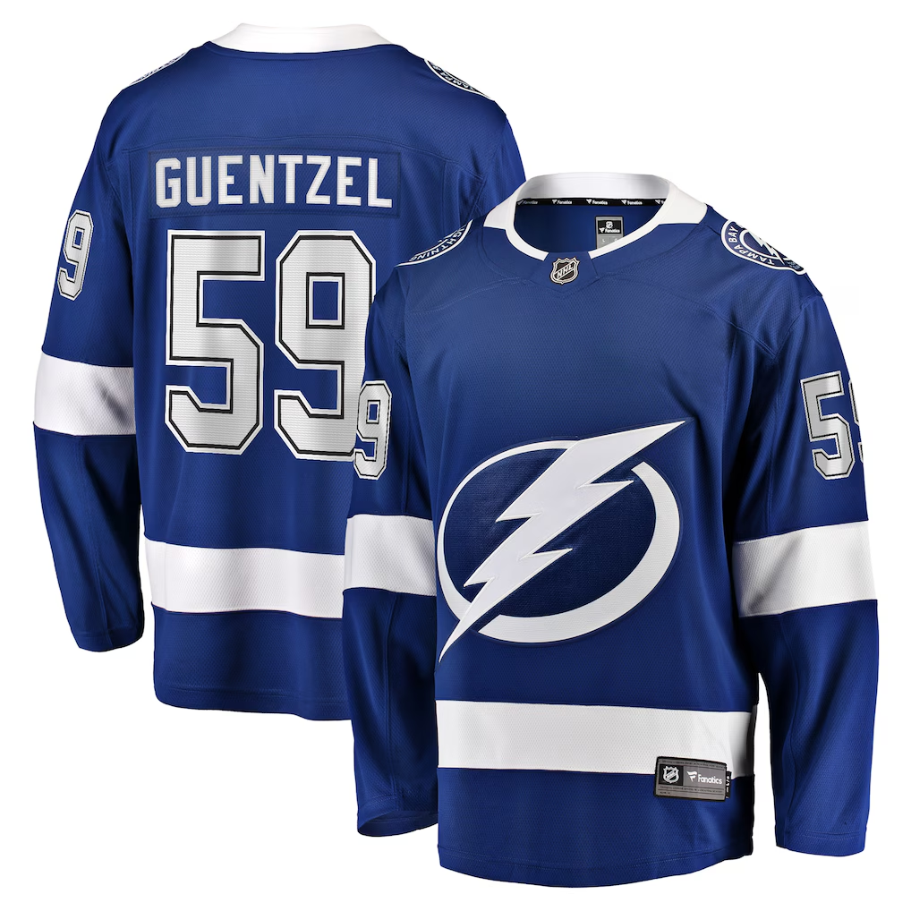 Men's Tampa Bay Lightning Jake Guentzel #59 Fanatics Blue Premium Jersey