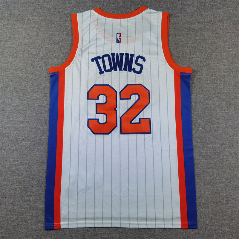 2024 New York Knicks Karl-Anthony Towns swingman jerseys S-2XL city edition